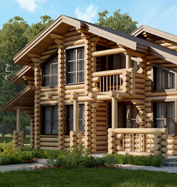 Дома из оцилиндрованного бревна в Московской области